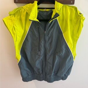 Free People FP Movement Golden Hour Vest in Neon Yellow Gray XL